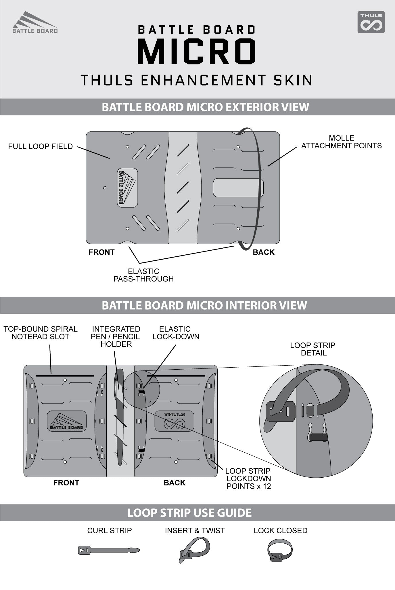 Battle Board Micro - Elastic Closure