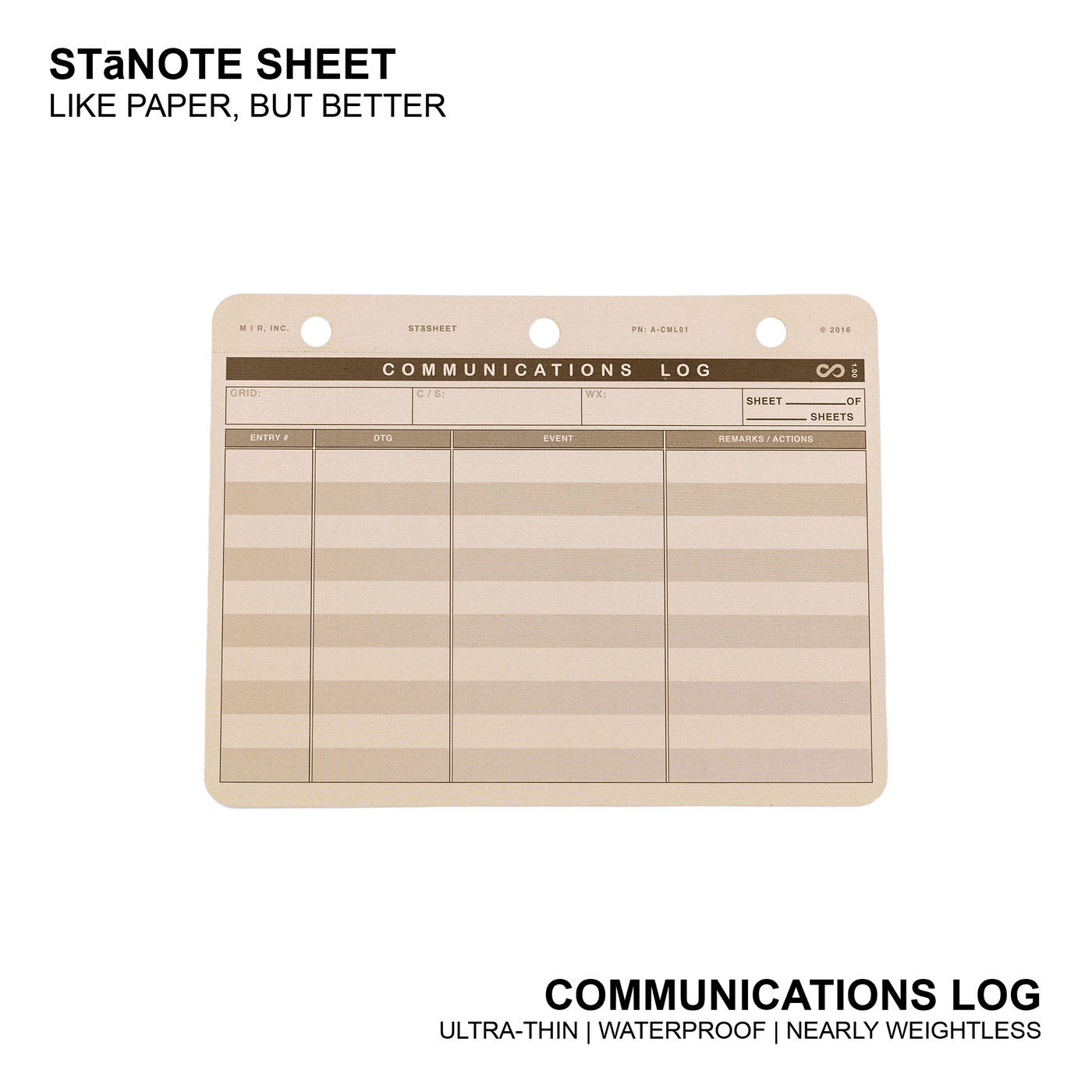 STāNOTE SHEETS - COMM & OBS TEMPLATES