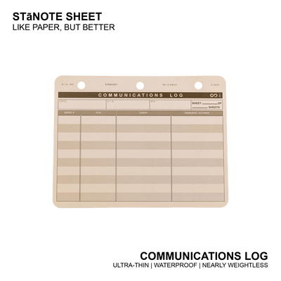 STāNOTE SHEETS - COMM & OBS TEMPLATES