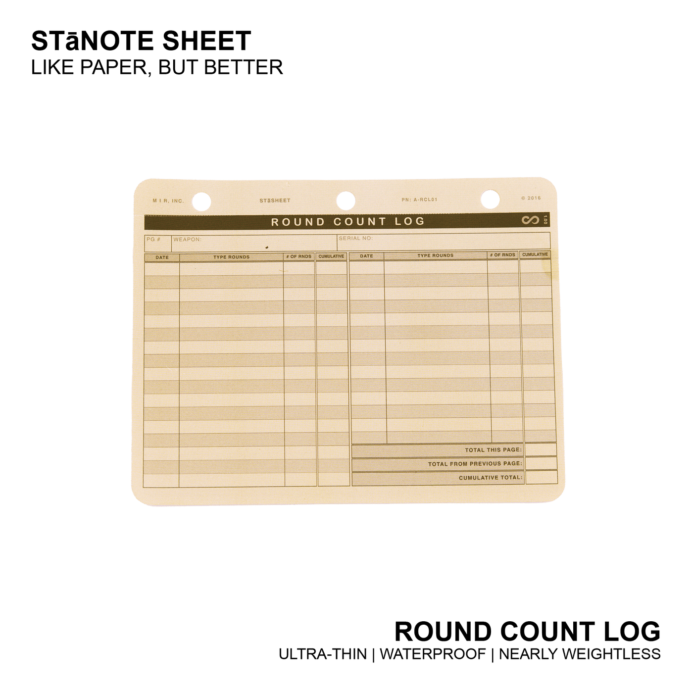 STāNOTE SHEETS - MARKSMANSHIP TEMPLATES