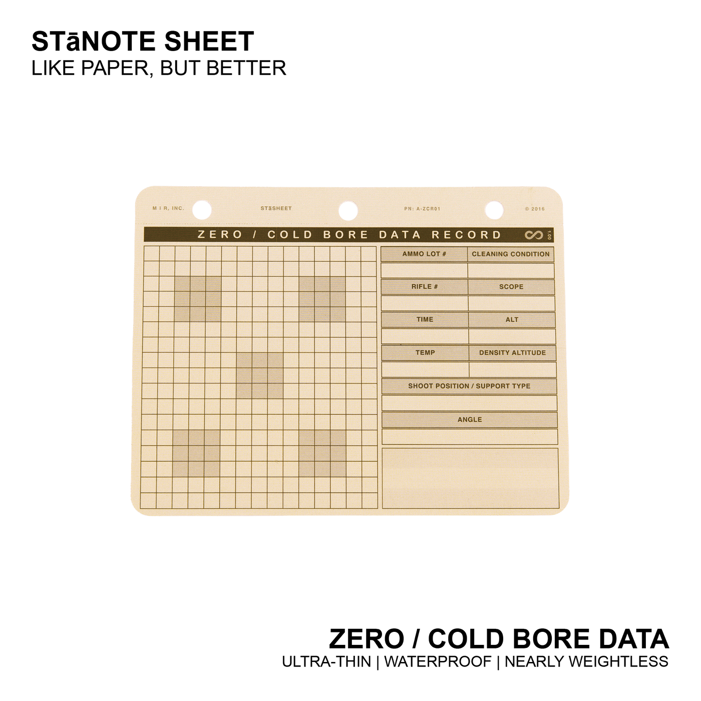 STāNOTE SHEETS - MARKSMANSHIP TEMPLATES