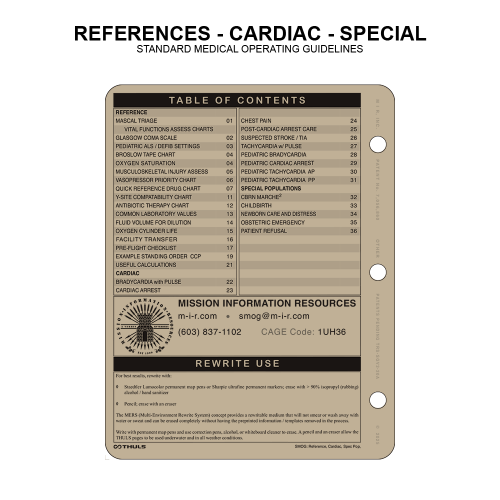 THULS - Standard Medical Operating Guidelines (SMOG)