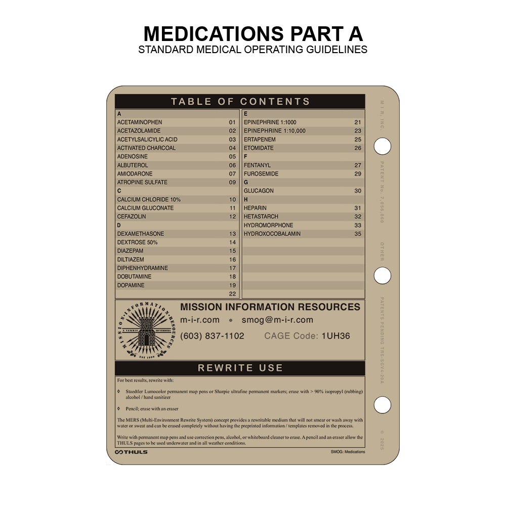THULS - Standard Medical Operating Guidelines (SMOG)